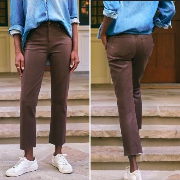 NEW Frank & Eileen Cork Everyday Jeans Coated Chocolate Brown Size 30 - Picture 1 of 7